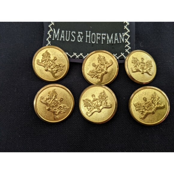 Hickey freeman Shield Crest metal Gold set 14 replacement Blazer Jacket Buttons - Picture 4 of 7